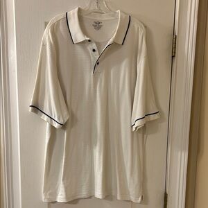 Puritan White Polo Shirt with Black Accents